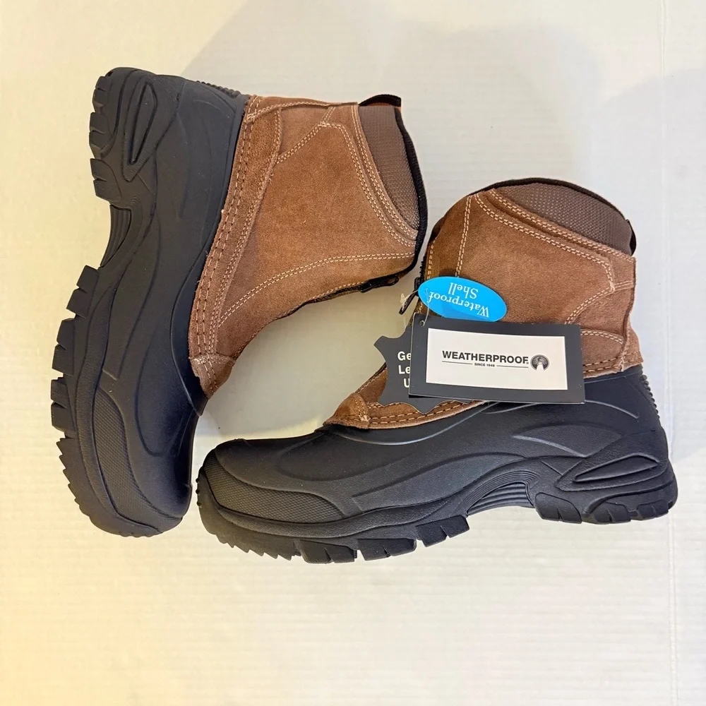 Men’s 9M Weatherproof Thinsulate Taupe Greg Waterproof Shell Suede Boots Winter